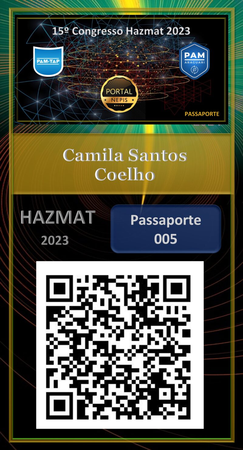 Camila Santos Coelho – FEDERACAO DE GRUPOS PRE MILITARES DO BRASIL – PASSAPORTE – HAZMAT – 2023