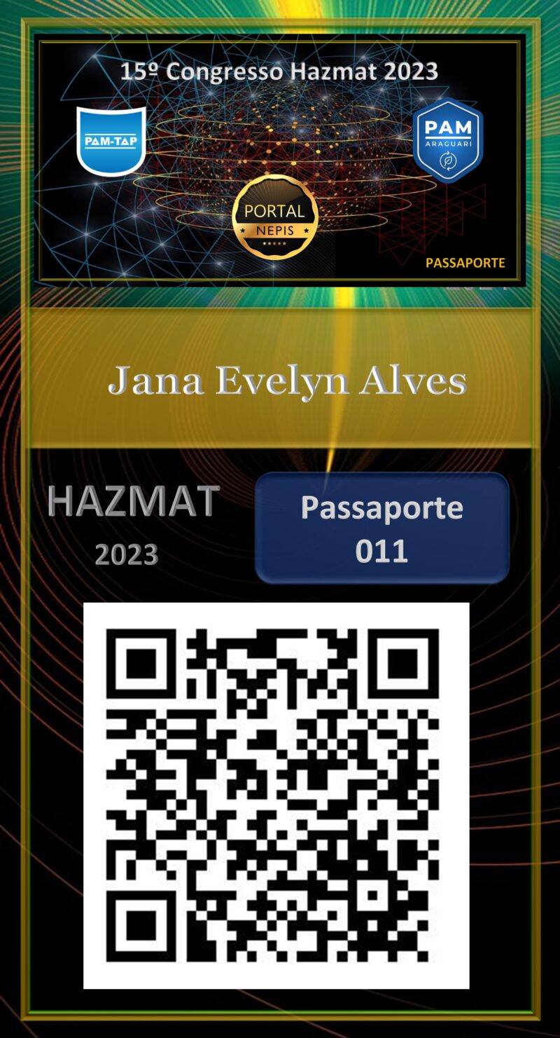 Jana Evelyn Alves – DECIO HOLDING SA – PASSAPORTE – HAZMAT – 2023