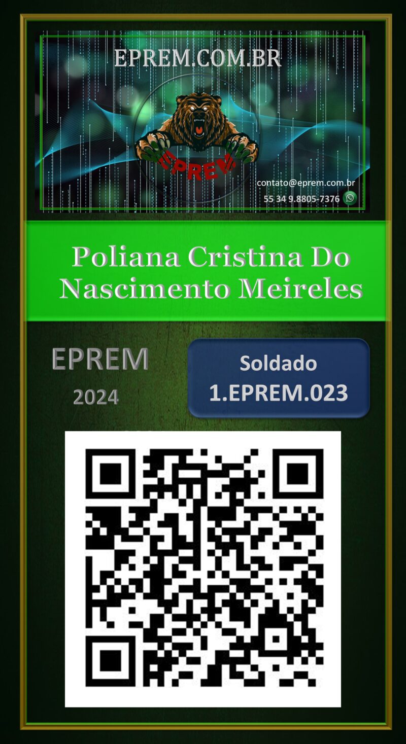 Poliana Cristina Do Nascimento Meireles – Carteira Digital – EPREM – Uberlândia – MG