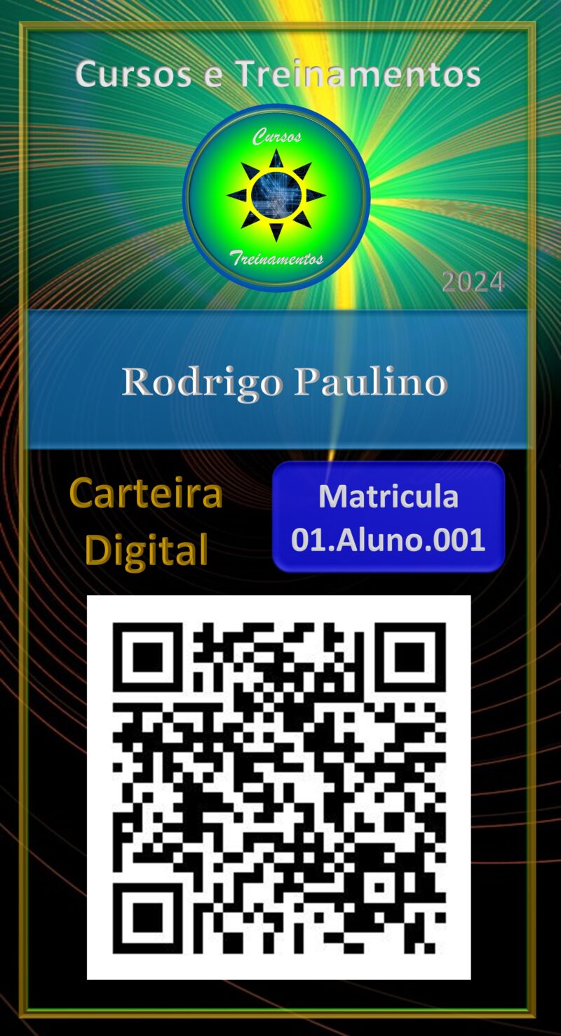 Rodrigo Paulino – Carteira Digital – Aluno – Cursos – Uberlândia – MG