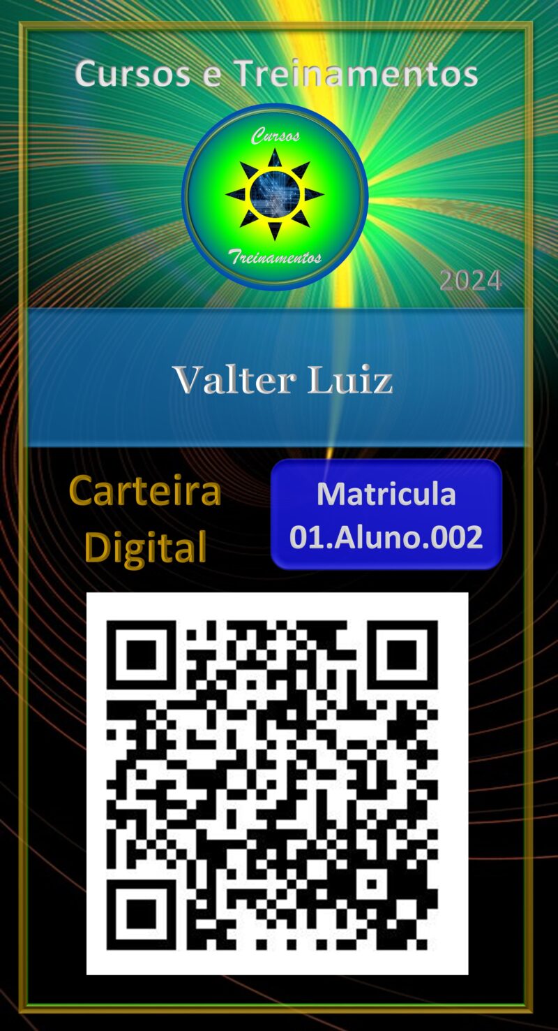 Valter Luiz – Carteira Digital – Professor – Cursos – Uberlândia – MG