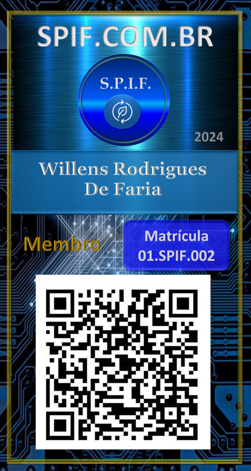 Willens Rodrigues De Faria  – Carteira Digital – S.P.I.F Ambiental – Conselheiro  – Uberlândia – MG
