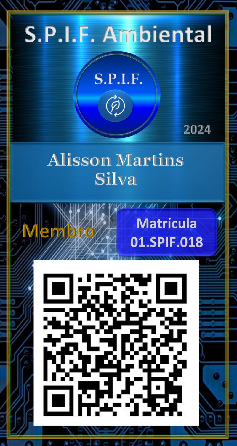 Alisson Martins Silva – Carteira Digital – S.P.I.F Ambiental – Membro – Uberlândia – MG