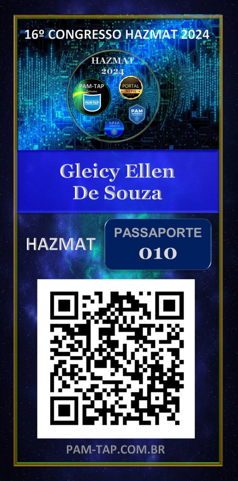 Gleicy Ellen De Souza – Carteira Digital – Membro  pASSAPORTE 010  – PAM ARAGUARI – Paulínia – SP